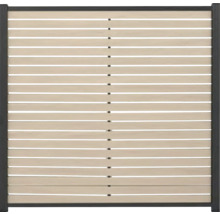 Clôture d'intimité avec des lamelles horizontales