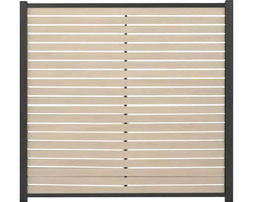 Clôture d'intimité avec des lamelles horizontales