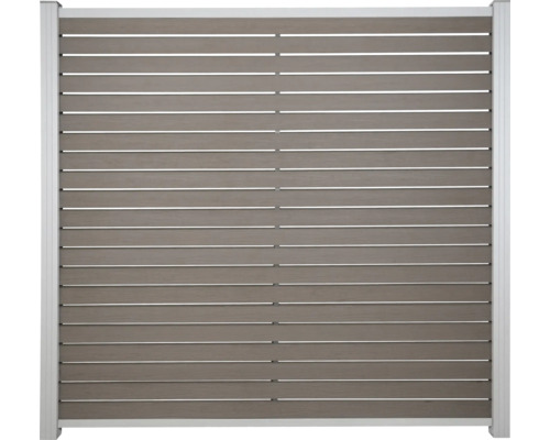 Sichtschutzzaun mit horizontalen Lamellen