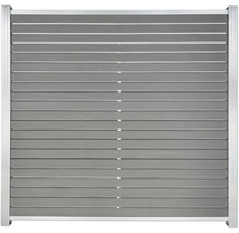 Sichtschutzzaun aus Aluminium mit horizontalen Lamellen