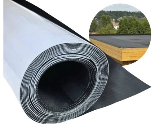 Rolle Dachabdichtungsbahn mit Beispiel einer Dachabdeckung