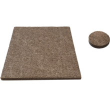 Möbelgleiter aus Filz, quadratisch und rund