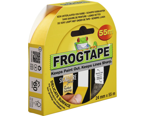 Frogtape Ruban de masquage pour surfaces délicates, longueur du rouleau 55 mètres
