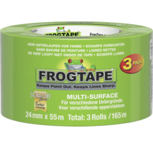 FROGTAPE Abdeckband, 24 Millimeter mal 55 Meter, Dreierpack