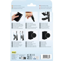 Informations à l'intérieur, Média filtrant facile à nettoyer, Vanne de régulation du débit d'air, Embout de sortie réglable, Deux options de montage, Filtre grossier permanent, Filtre fin efficace, Logo Tetra, Sceau de garantie de deux ans,...