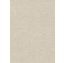 Gros plan d'un papier peint textile beige à la texture fine.