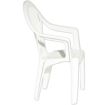 Chaise de jardin en plastique avec accoudoirs, empilable
