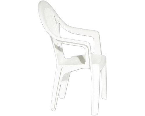 Chaise de jardin en plastique avec accoudoirs, empilable