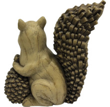 Figurine décorative d'écureuil avec pomme de pin pour le jardin