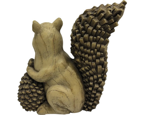 Figurine décorative d'écureuil avec pomme de pin pour le jardin