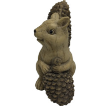 Figurine décorative d'écureuil avec pomme de pin pour le jardin