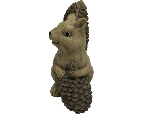 Figurine décorative d'écureuil avec pomme de pin pour le jardin