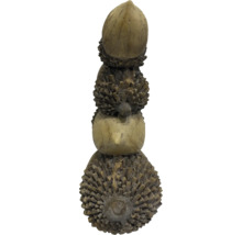 Figurine décorative en bois avec des formes sphériques empilées