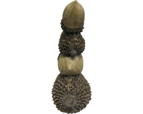 Figurine décorative en bois avec des formes sphériques empilées