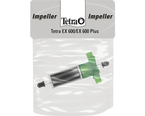 Turbine de rechange Tetra pour filtres pour aquarium EX 600 et EX 600 Plus avec rotor magnétique, ailettes vertes et Tetra Logo.