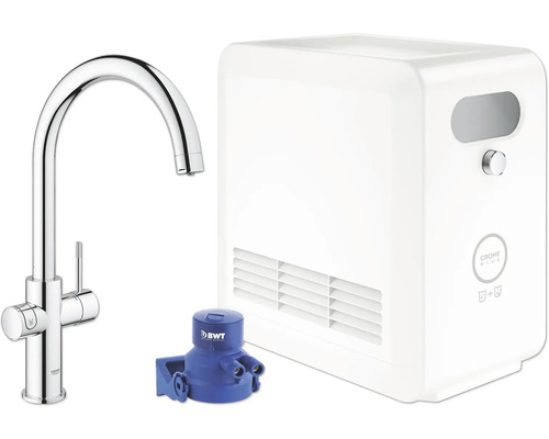 Système d'eau Grohe Blue avec robinet, filtre et refroidisseur