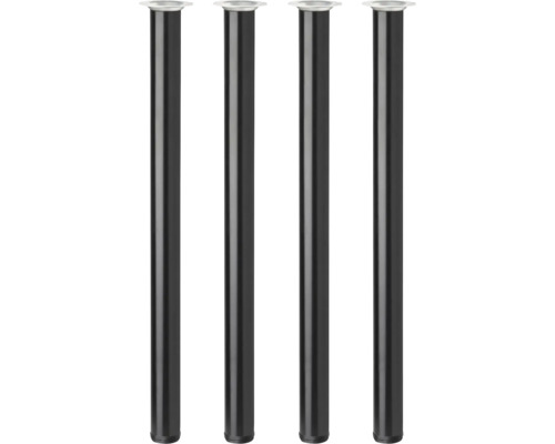 Quatre pieds de table en métal