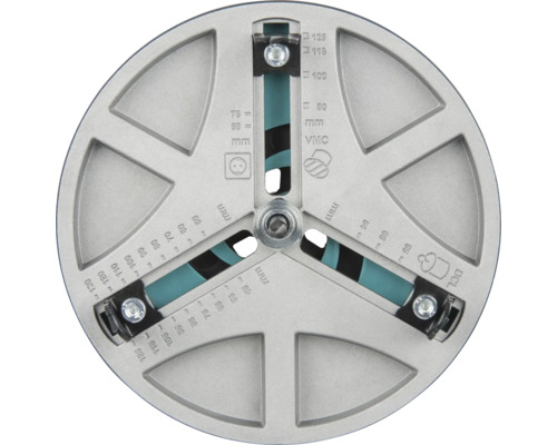 Gabarit de réglage pour déterminer le diamètre approprié