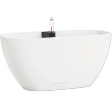 Pot de fleurs blanc avec indicateur de niveau d'eau