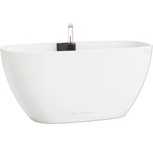 Pot de fleurs blanc avec indicateur de niveau d'eau pour plantes d'intérieur