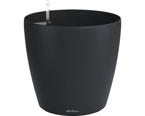 Pot de fleurs noir avec indicateur de niveau d'eau