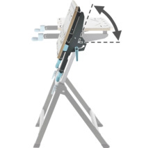 Verstellbare Werkbank mit klappbarer Arbeitsfläche und Gestell