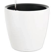 Pot de fleurs blanc avec indicateur de niveau d'eau