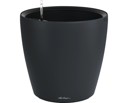 Pot de fleurs noir avec indicateur de niveau d'eau