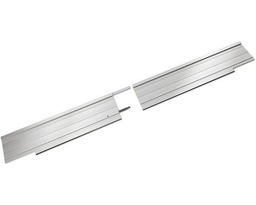 Rail de guidage en deux parties en aluminium pour des coupes précises avec éléments de raccordement