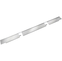 Bordure de pelouse en métal, lot de trois pièces avec système d'emboîtement pour bordures de jardin.