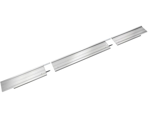 Bordure de pelouse en métal, lot de trois pièces avec système d'emboîtement pour bordures de jardin.