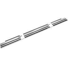 Rail de guidage en trois parties en aluminium avec bandes en caoutchouc pour scies circulaires y compris raccords.