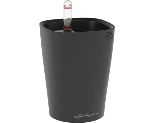 Pot de fleurs noir avec indicateur de niveau d'eau