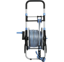 Chariot de tuyau d'arrosage avec tuyau et pistolet d'arrosage