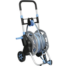 Chariot de tuyau d'arrosage avec tuyau et lance