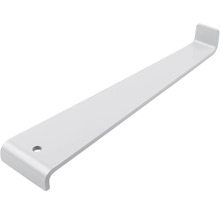 Stabiler Regalträger aus Metall mit einem Einhängehaken und einer Befestigungsbohrung.