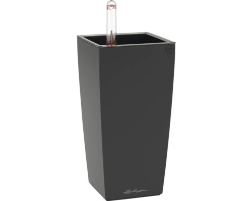 Haut bac à plantes carré avec indicateur de niveau d'eau.