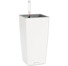 Pot de fleurs blanc avec indicateur de niveau d'eau