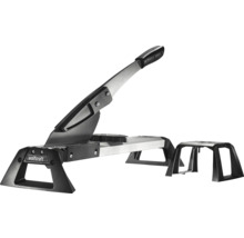 Wolfcraft Laminatschneider und Vinylschneider mit großem Hebelgriff und zusätzlichem Materialständer.