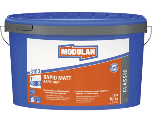 Seau de peinture d'intérieur Modulan Rapid Matt, 12,5 litres