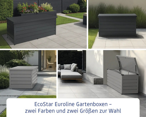EcoStar Euroline Gartenboxen in verschiedenen Größen und Farben für den Außenbereich