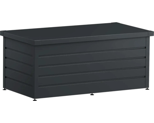 Graue Gartenbox zur Aufbewahrung von Gartenutensilien