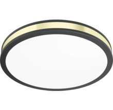 Plafonnier rond avec accent doré