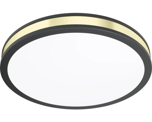 Plafonnier rond avec accent doré