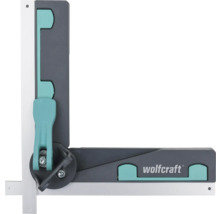 Fausse équerre et boîte à onglets Wolfcraft en plastique et métal pour mesurer et reporter les angles, Wolfcraft Logo