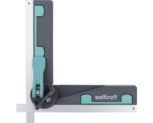 Fausse équerre et boîte à onglets Wolfcraft en plastique et métal pour mesurer et reporter les angles, Wolfcraft Logo