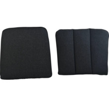 Deux coussins de chaise noirs