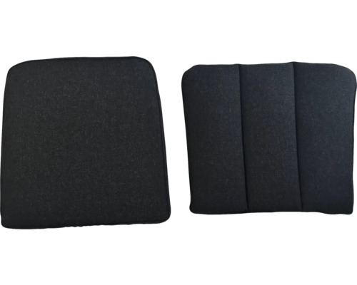 Deux coussins de chaise noirs