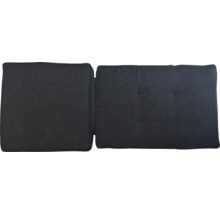 Schwarzes Sitzkissen und Rückenkissen für Gartenmöbel