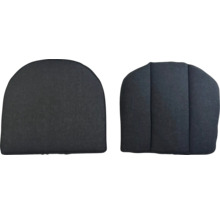 Deux coussins de chaise de forme arrondie